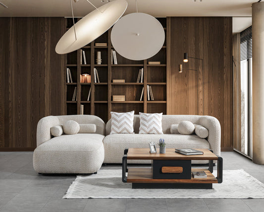 Liva Sand Boucle LAF 110" Sectional