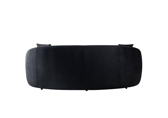 Bonita Black Velvet Sofa 91"
