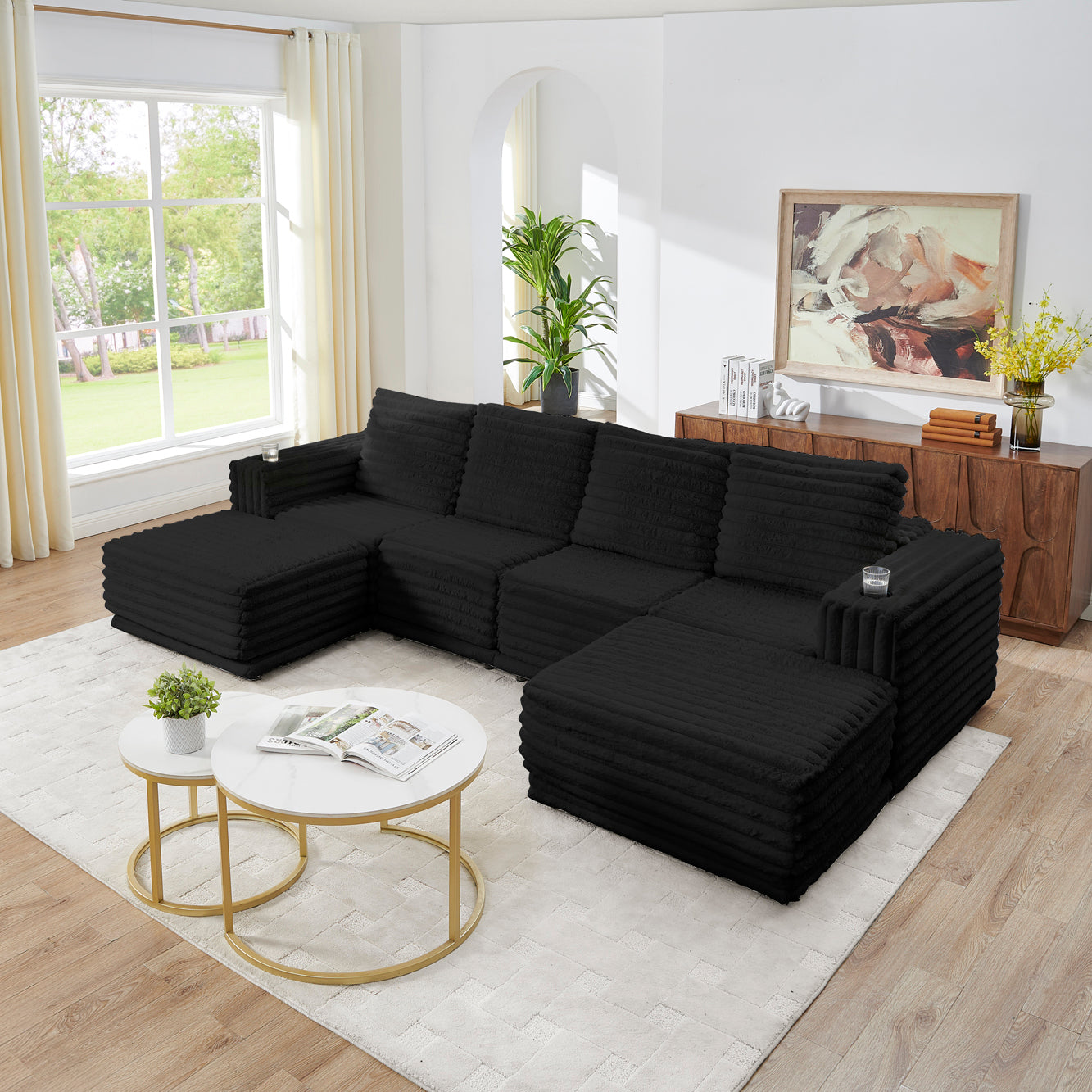 Nuve Compressed sectional Black