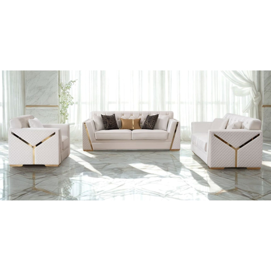 Hilena Living room set (OFF WHITE)