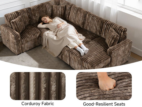 Raha Sectional II Brown