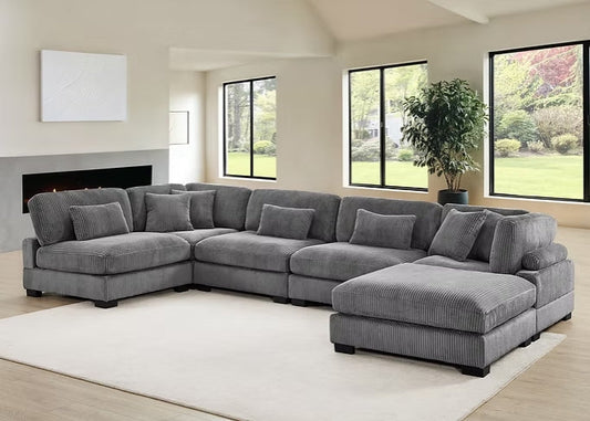 Supreme Sectional Grey 6 pieces
