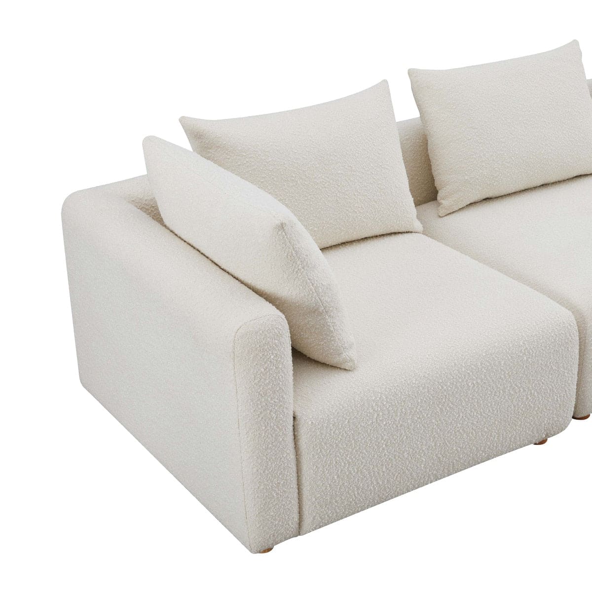 Hangover Cream Boucle 4-Piece Modular Sectional