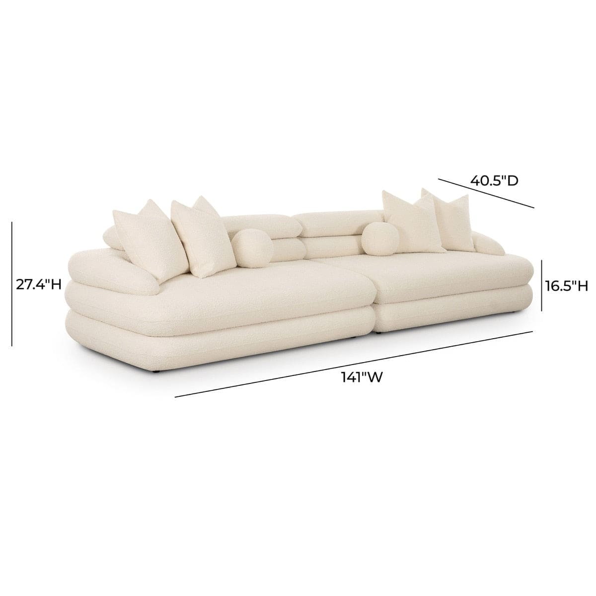 Lulu Cream Boucle Modular Sofa