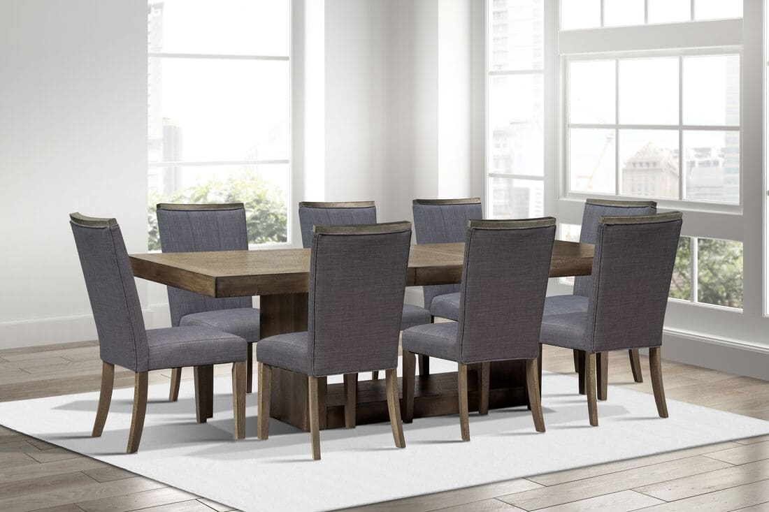 D901 Dining Table + 8 Chair Set