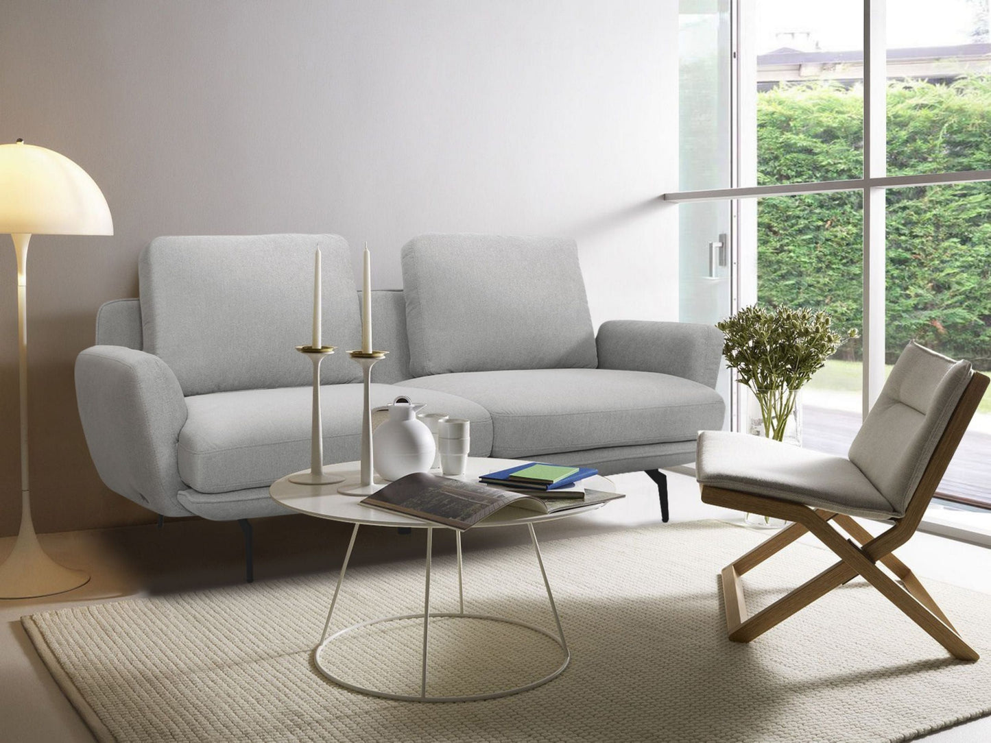 Divani Casa Dolly - Modern Light Grey Fabric Sofa