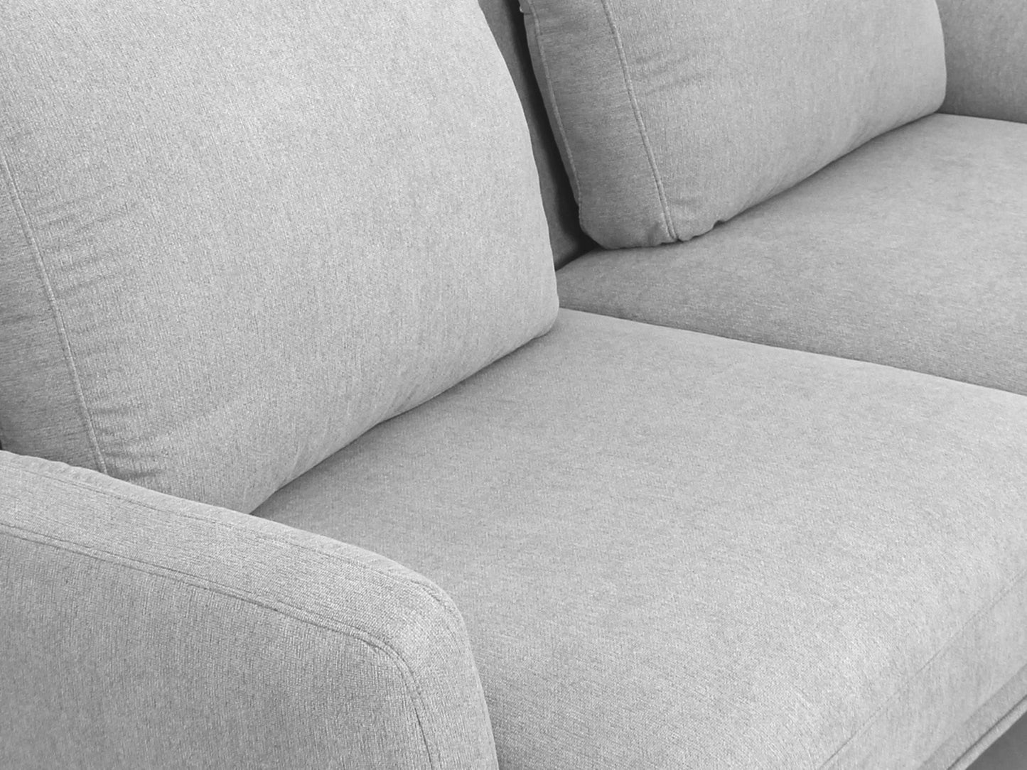 Divani Casa Dolly - Modern Light Grey Fabric Sofa
