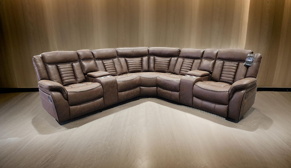 Samuel Reclining Sectional (Brown)