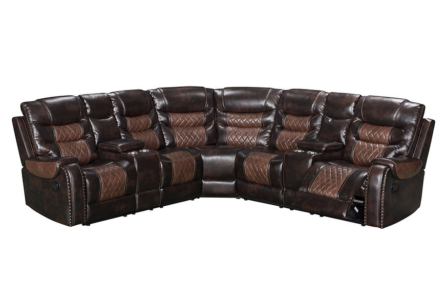 Phoenix Reclining Sectional Brown