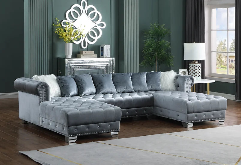 Jordan Grey Sectional Double Chaise