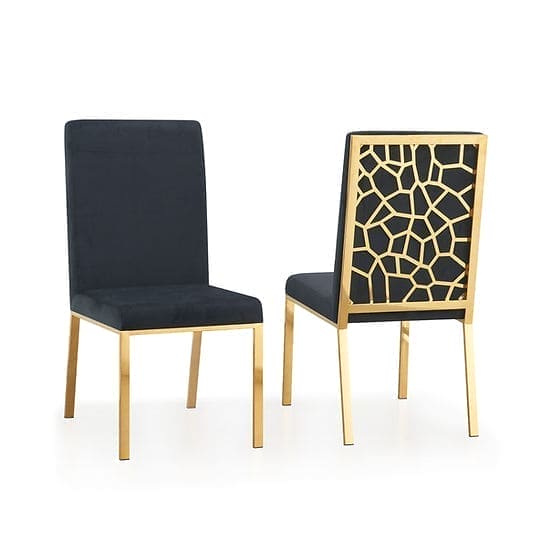 Giovani Dining Table (Black/Gold)