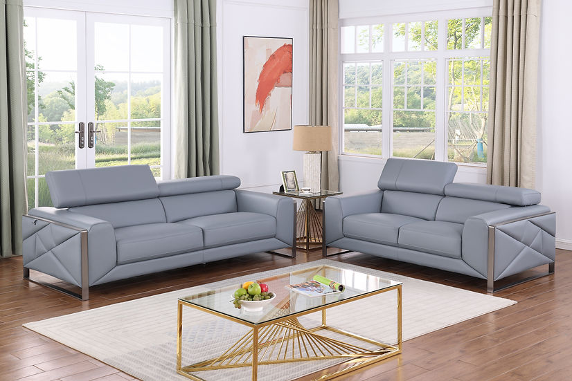 GIORGIO LIGHT BLUE ITALIAN LEATHER
