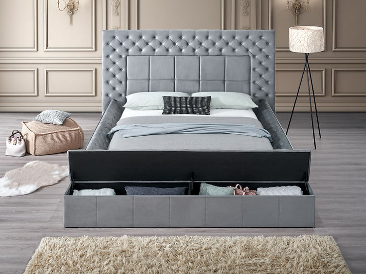 Emerald Storage Bed (GREY)