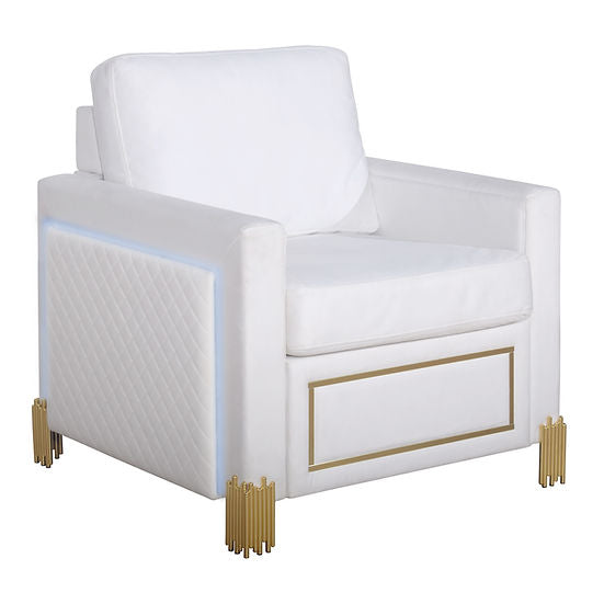 Glamor Living room set White & Gold