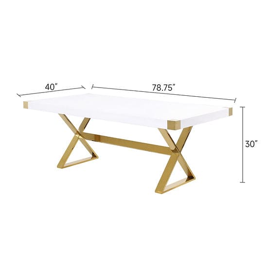 Adel White Dining Table