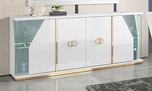 Vogue 7 PCS White Dining Set