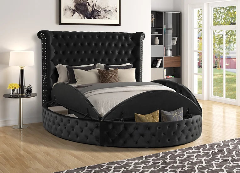 Lux II Round Storage Bed (USB Charger)