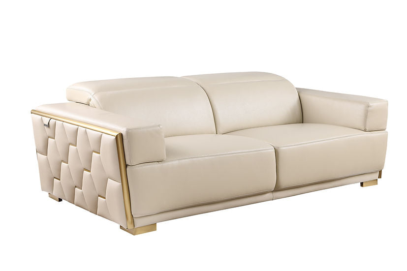 Hexor Living room set (Beige & Gold)