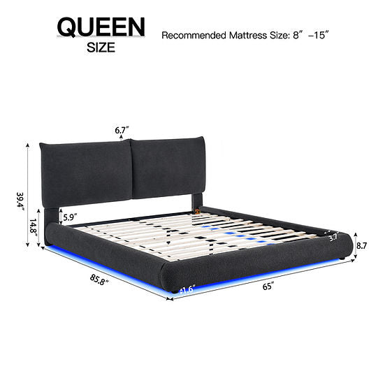 Zima Platform Bed Grey