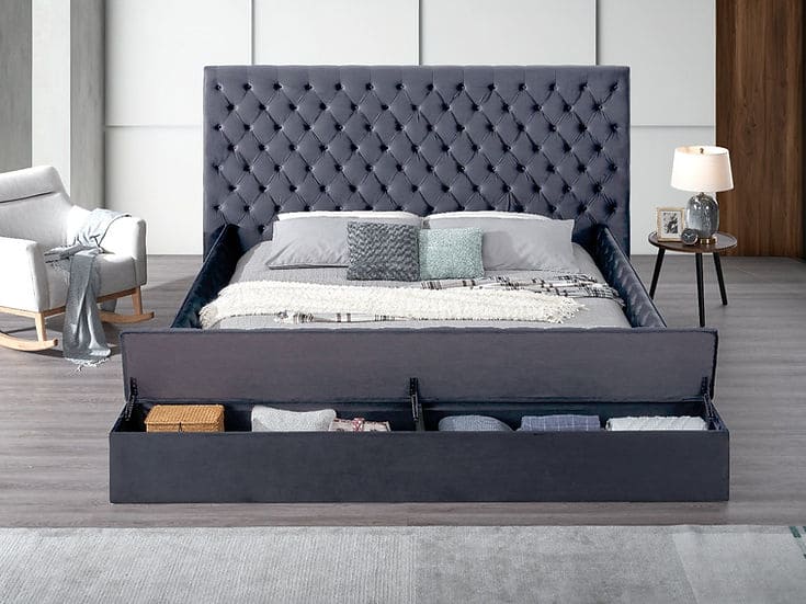 Catalina II Bed (Grey) STORAGE