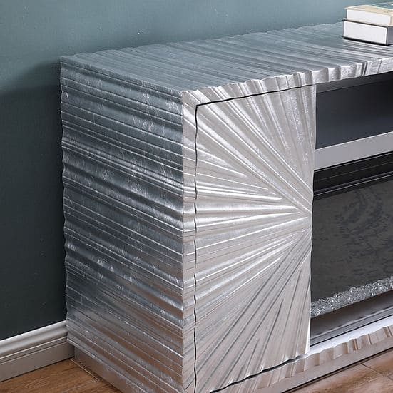A-F06 Selene Silver Leaf Fireplace