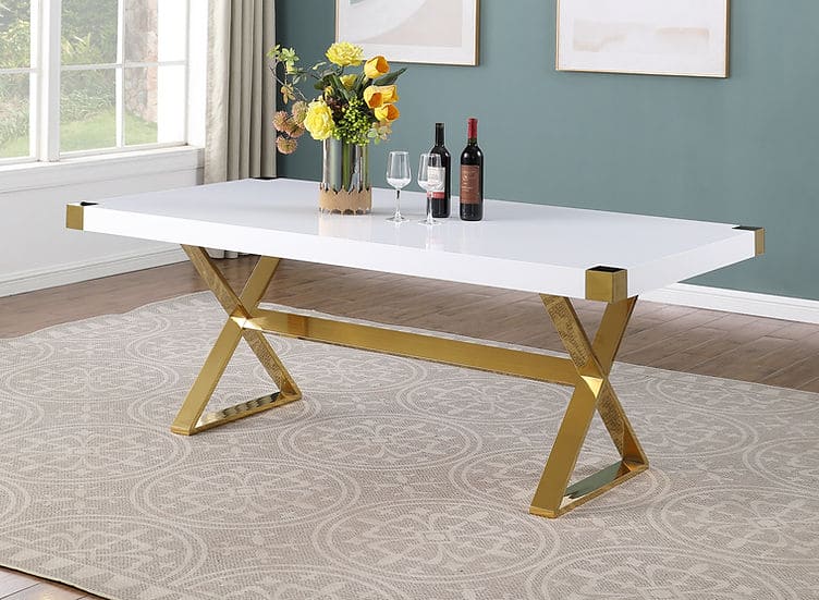 Adel White Dining Table