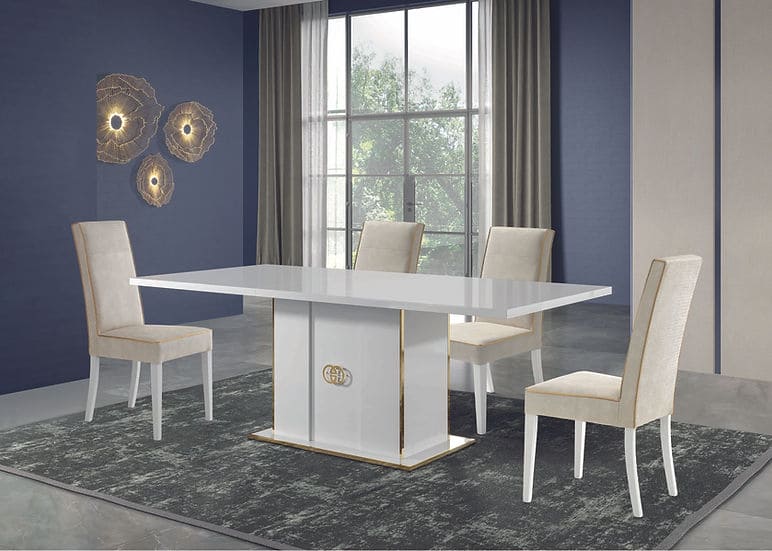 Vogue 7 PCS White Dining Set