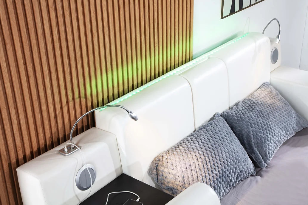 APOLLO QUEEN / KING BED WHITE