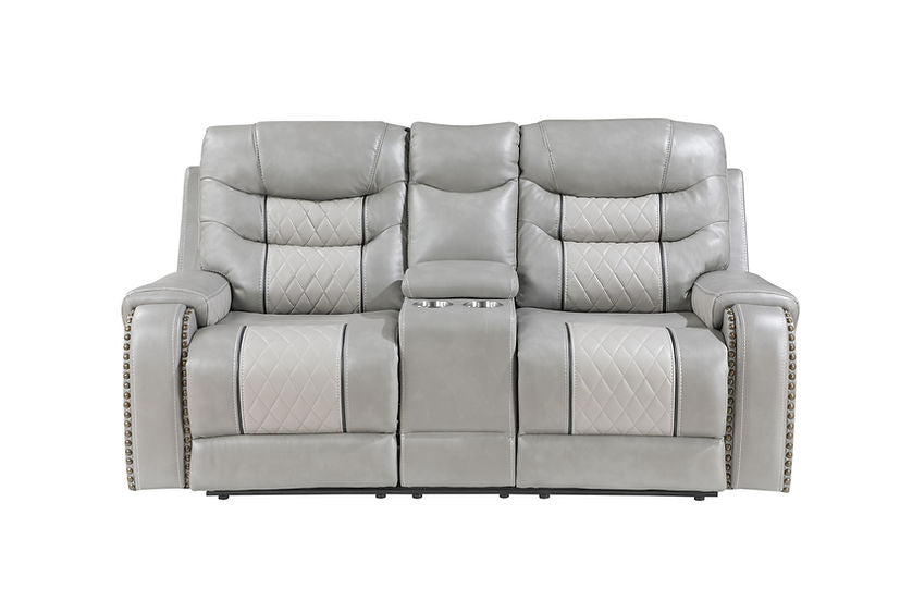 Phoenix II Reclining 3 PCS Living Room Set Grey