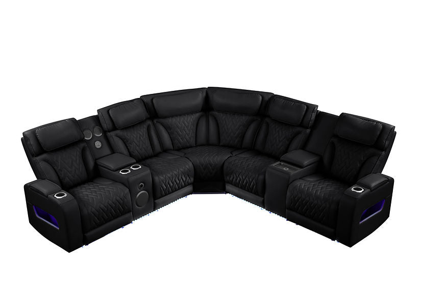 Skyline Power Reclining Sectional (Black)
