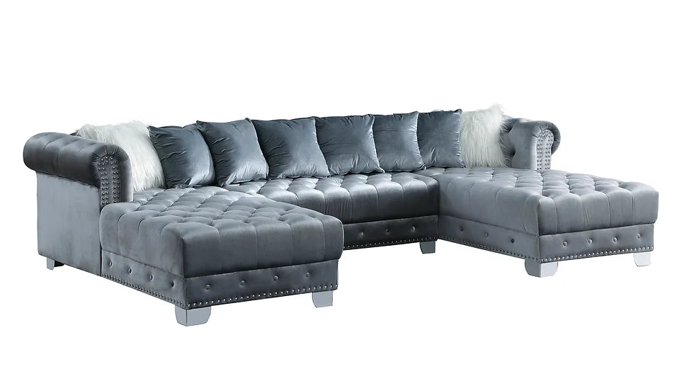 Jordan Grey Sectional Double Chaise