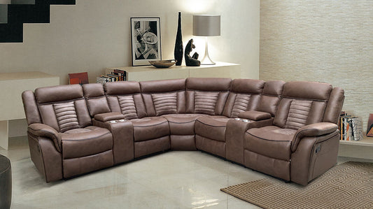 Samuel Reclining Sectional (Brown)