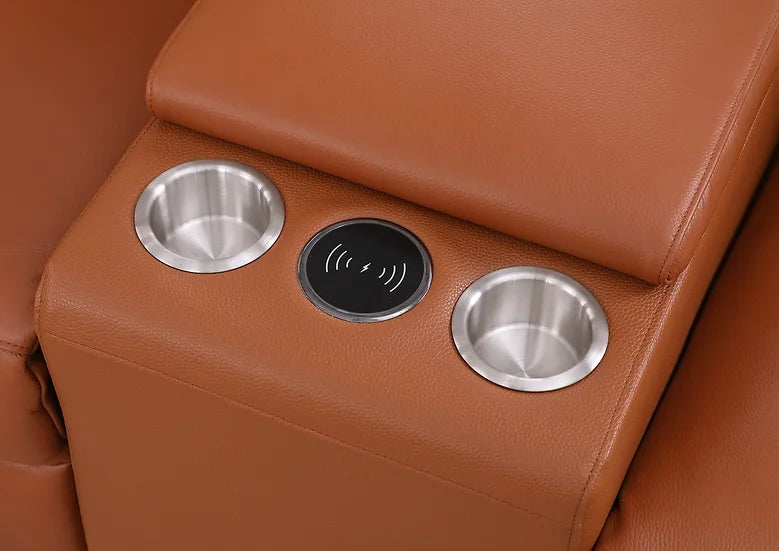 Picasso Power Reclining Sectional 7pcs Caramel