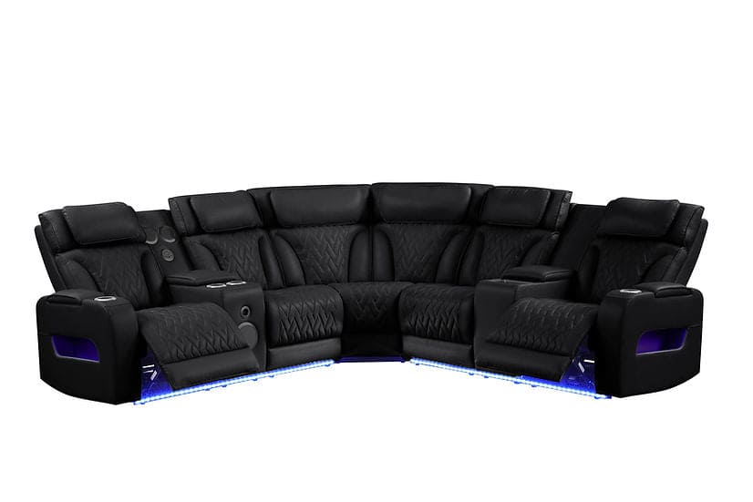 Skyline Power Reclining Sectional (Black)