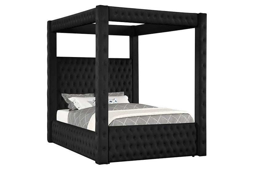 Mansion Canopy Bed Black