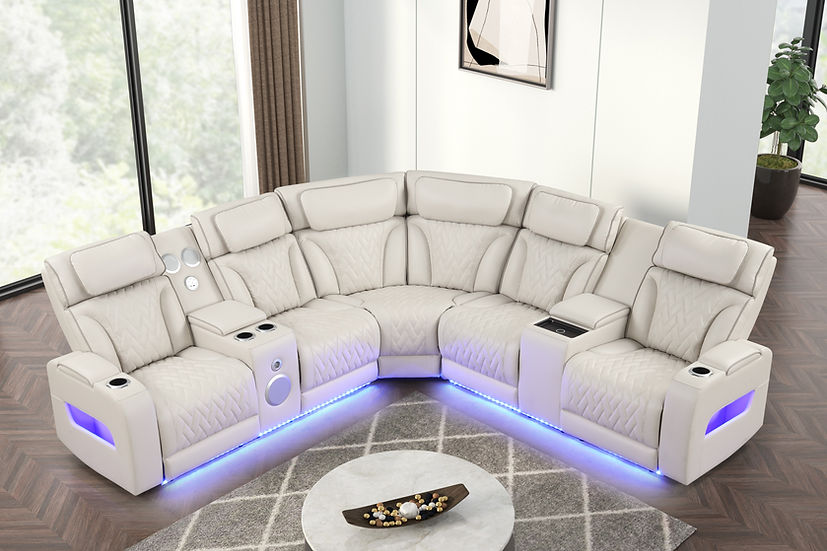 Skyline Power Reclining Sectional (Sand)