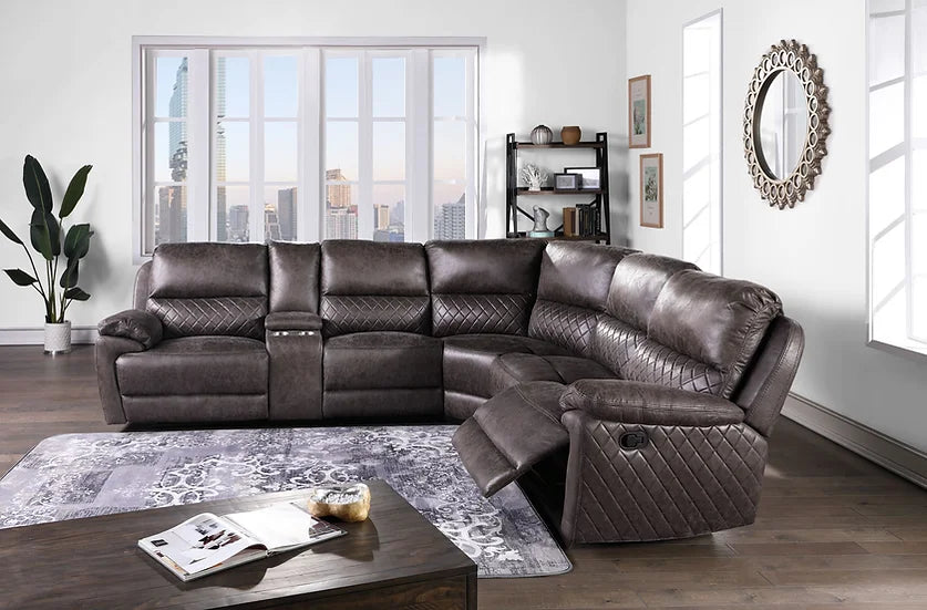 Martino Reclining Sectional Grey