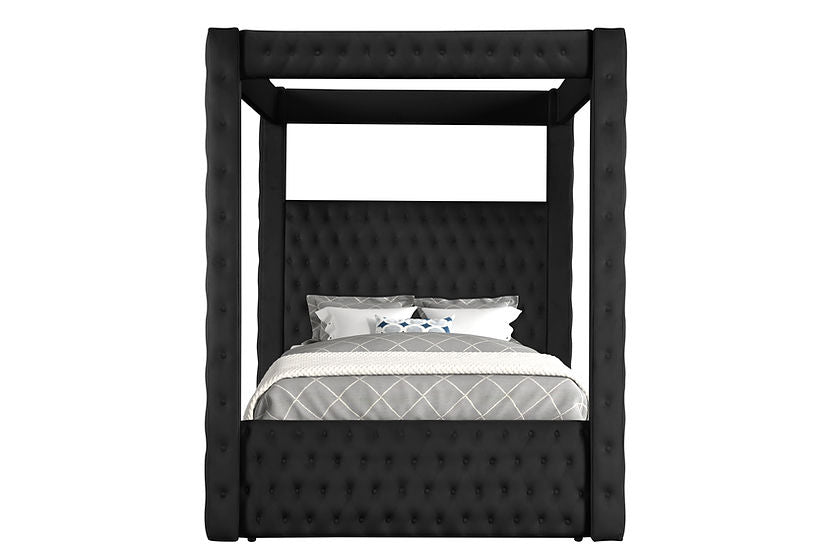 Mansion Canopy Bed Black