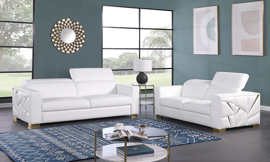 Astra Living room set (White & Gold)