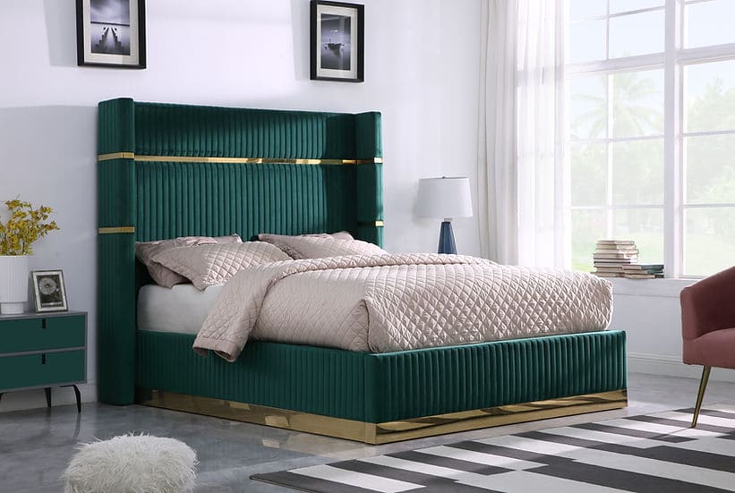 Aspen Bed Green Gold