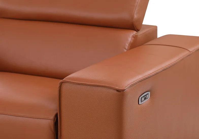 Picasso Power Reclining Sectional 6pcs Caramel