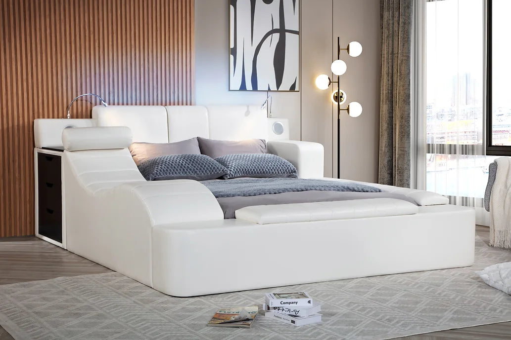 APOLLO QUEEN / KING BED WHITE
