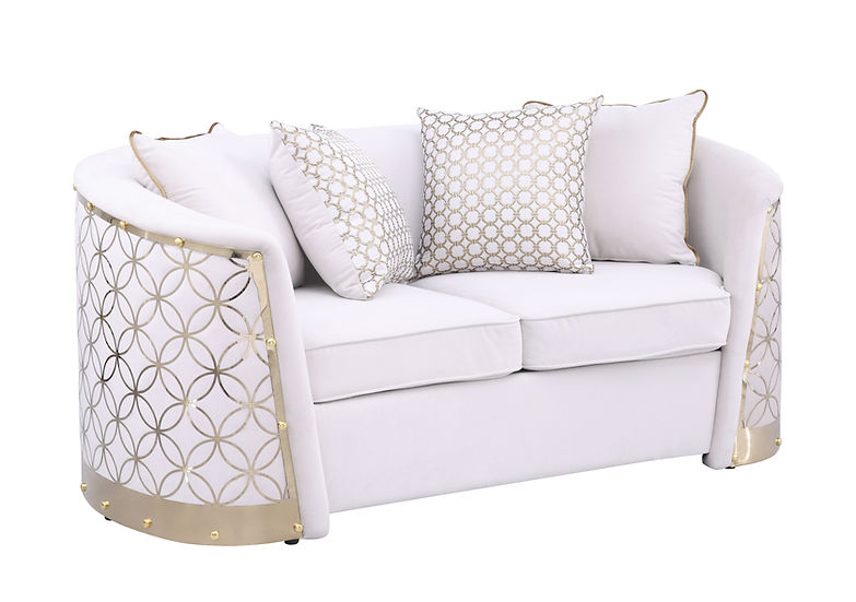 Athena Living room set (Cream & Gold)