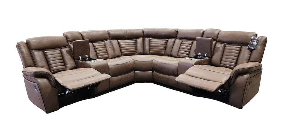 Samuel Reclining Sectional (Brown)