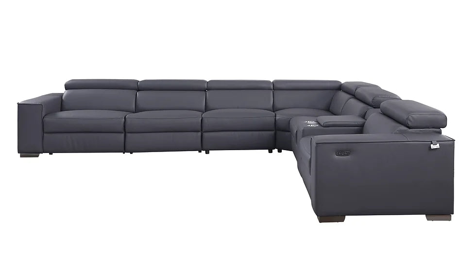 Picasso Power Reclining Sectional 7pcs Grey