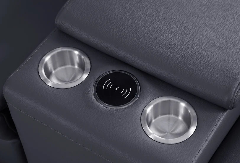 Picasso Power Reclining Sectional 7pcs Grey