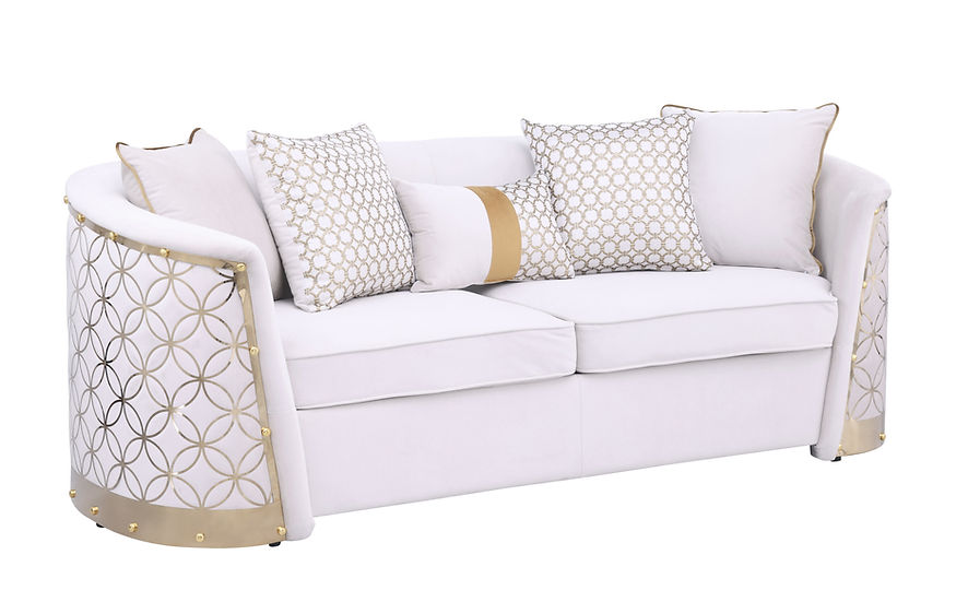 Athena Living room set (Cream & Gold)