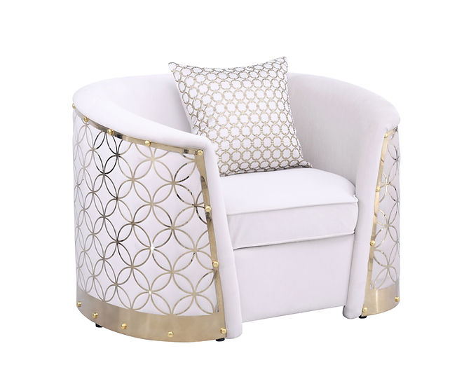 Athena Living room set (Cream & Gold)