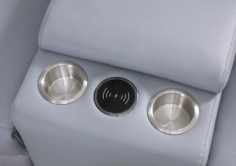 Picasso Power Reclining Sectional 6pcs Blue