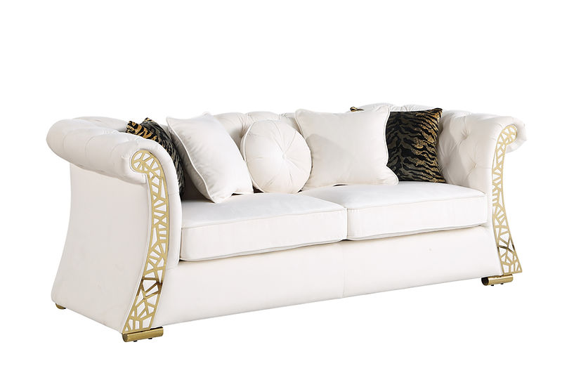 Curamo Living room set (Cream & Gold)